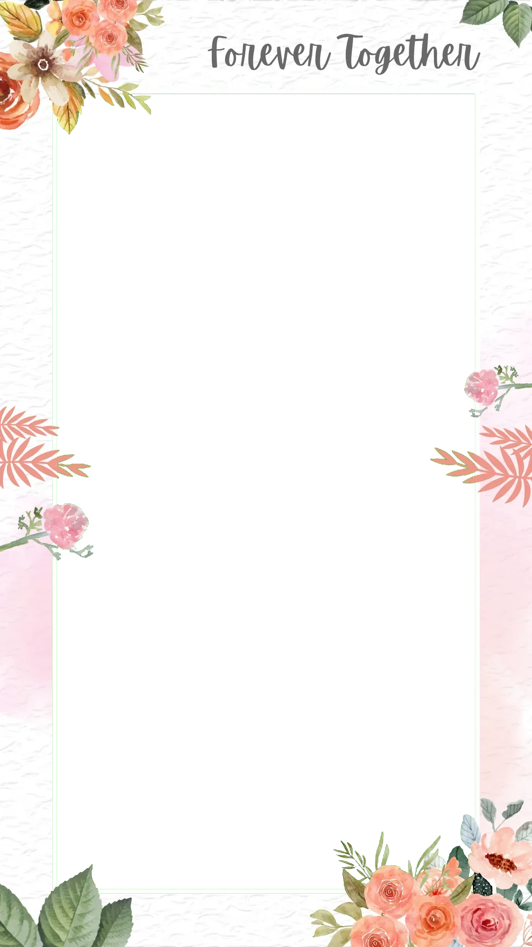 Peach Rose Portrait — Love e-card template