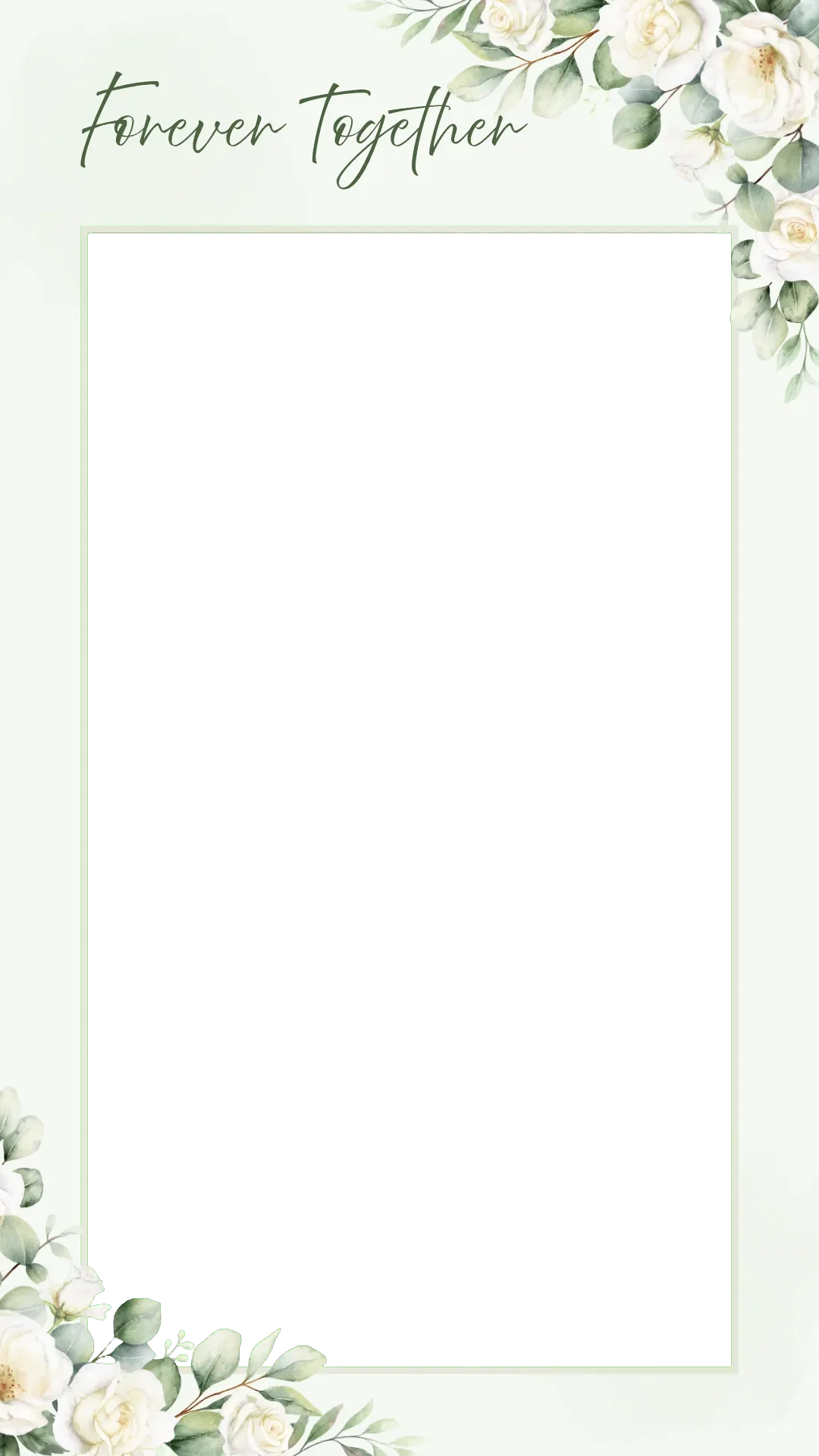White Rose Portrait — Love e-card template